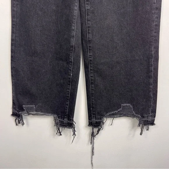 NWT DL1961 premium denim Hepburn wide leg high rise ankle jeans in Lark black 26 - Picture 9 of 17